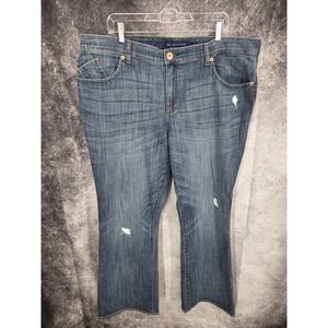 Rock Republic Jeans Womens 20W Plus Blue Kasandra Straight Medium Wash Stretch